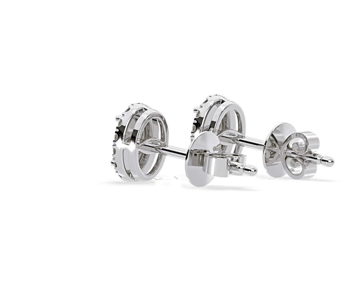 Georgina Oval Lab Diamond Halo Earrings 1.34ct in 18K White Gold F/VS1 - Image 35