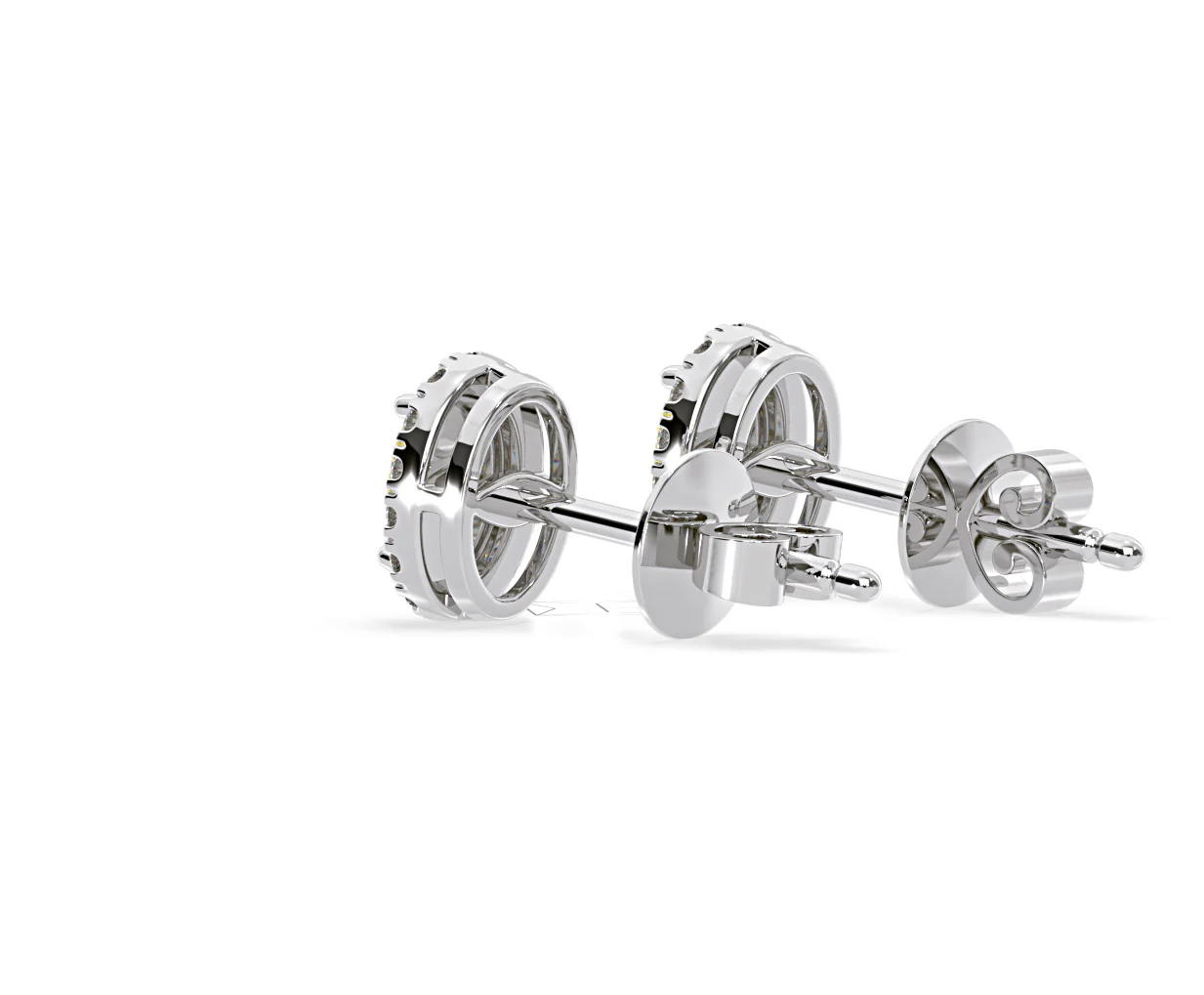 Georgina Yellow Lab Diamond 1.34ct Oval Halo Earrings in 18K White Gold - Elara Collection - Image 37