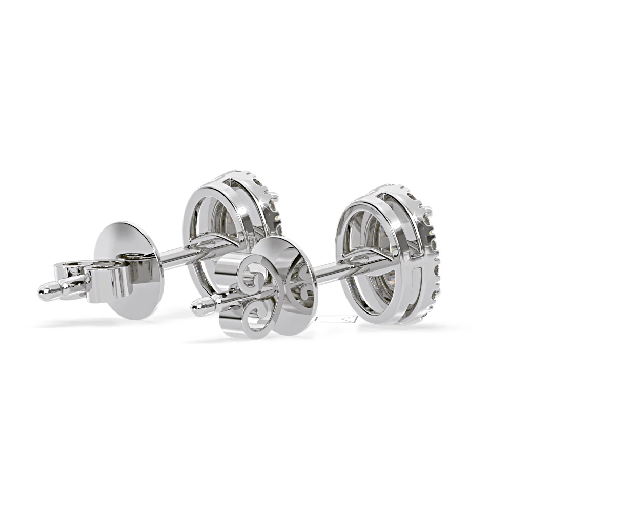 Georgina Yellow Lab Diamond 1.34ct Oval Halo Earrings in 18K White Gold - Elara Collection - Image 59