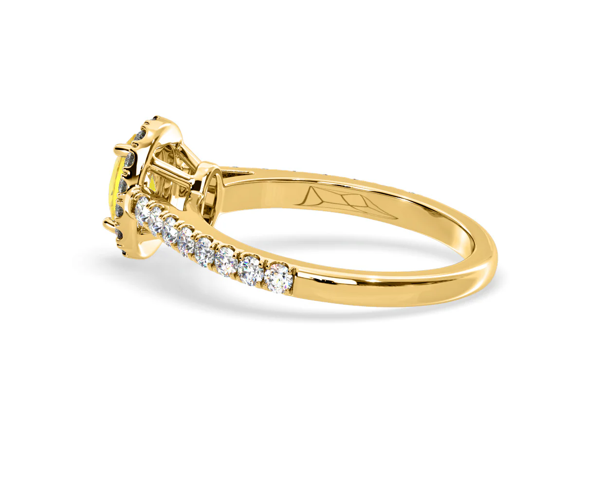 Georgina Yellow Lab Diamond Oval Halo 0.90ct Ring in 18K Yellow Gold - Elara Collection - Image 33