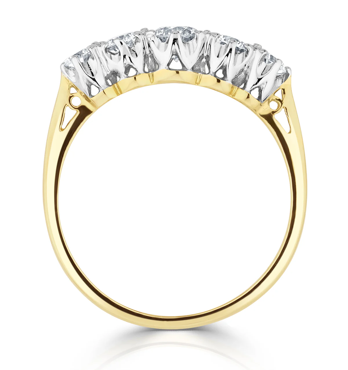 Grace 18K Gold 5 Stone Diamond Eternity Ring 0.75CT - Image 3