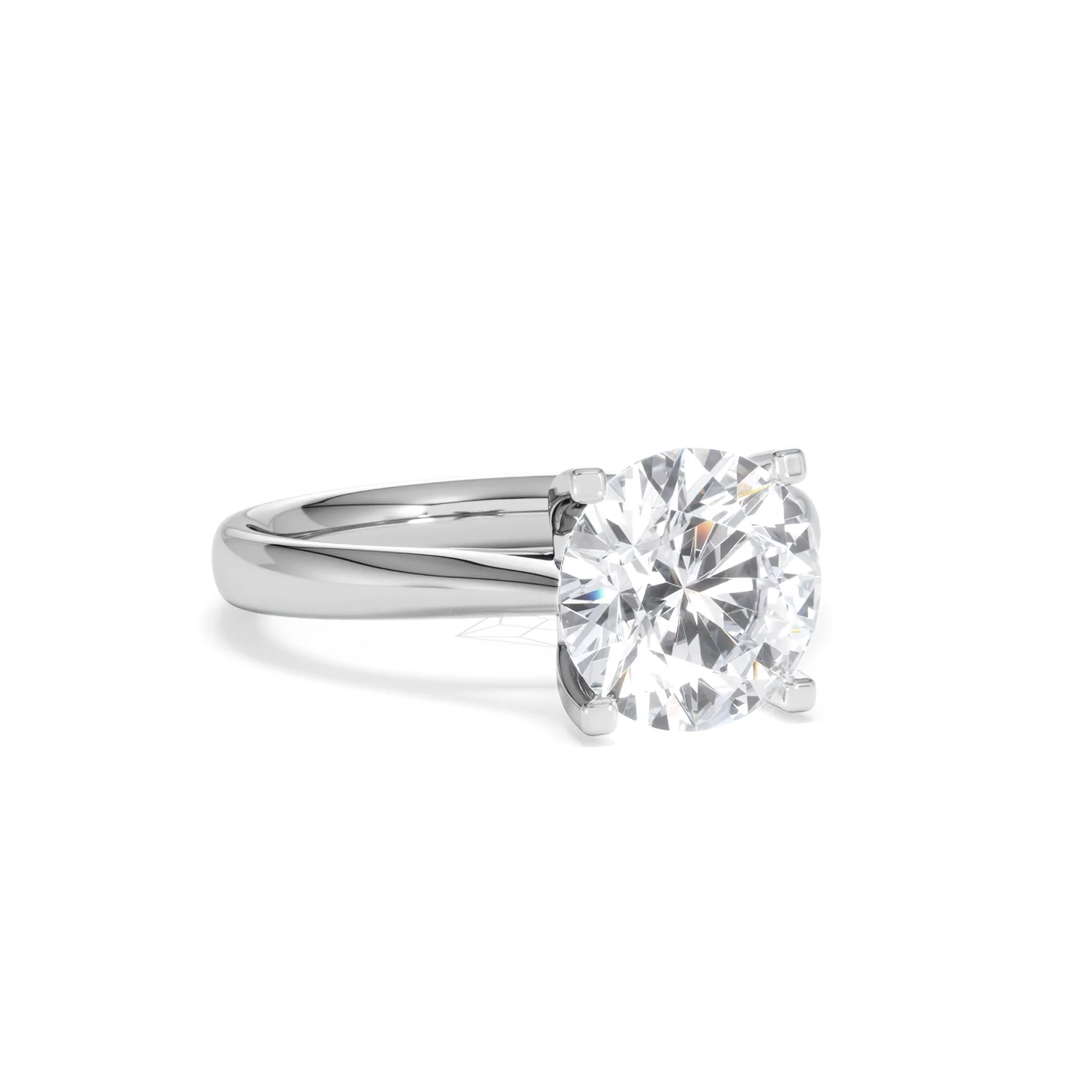 Grace 3.00ct Lab Diamond Round Cut Engagement Ring in 18K White Gold G/VS1 - Image 14