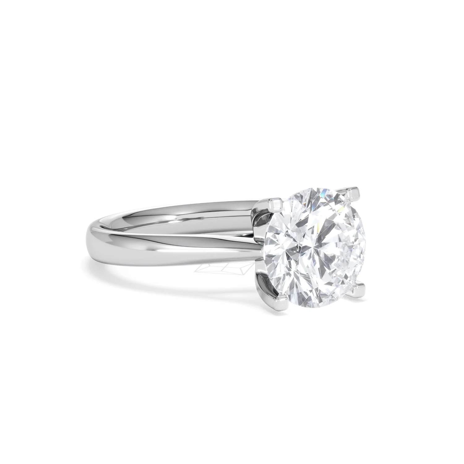 Grace 3.00ct Lab Diamond Round Cut Engagement Ring in 18K White Gold G/VS1 - Image 16