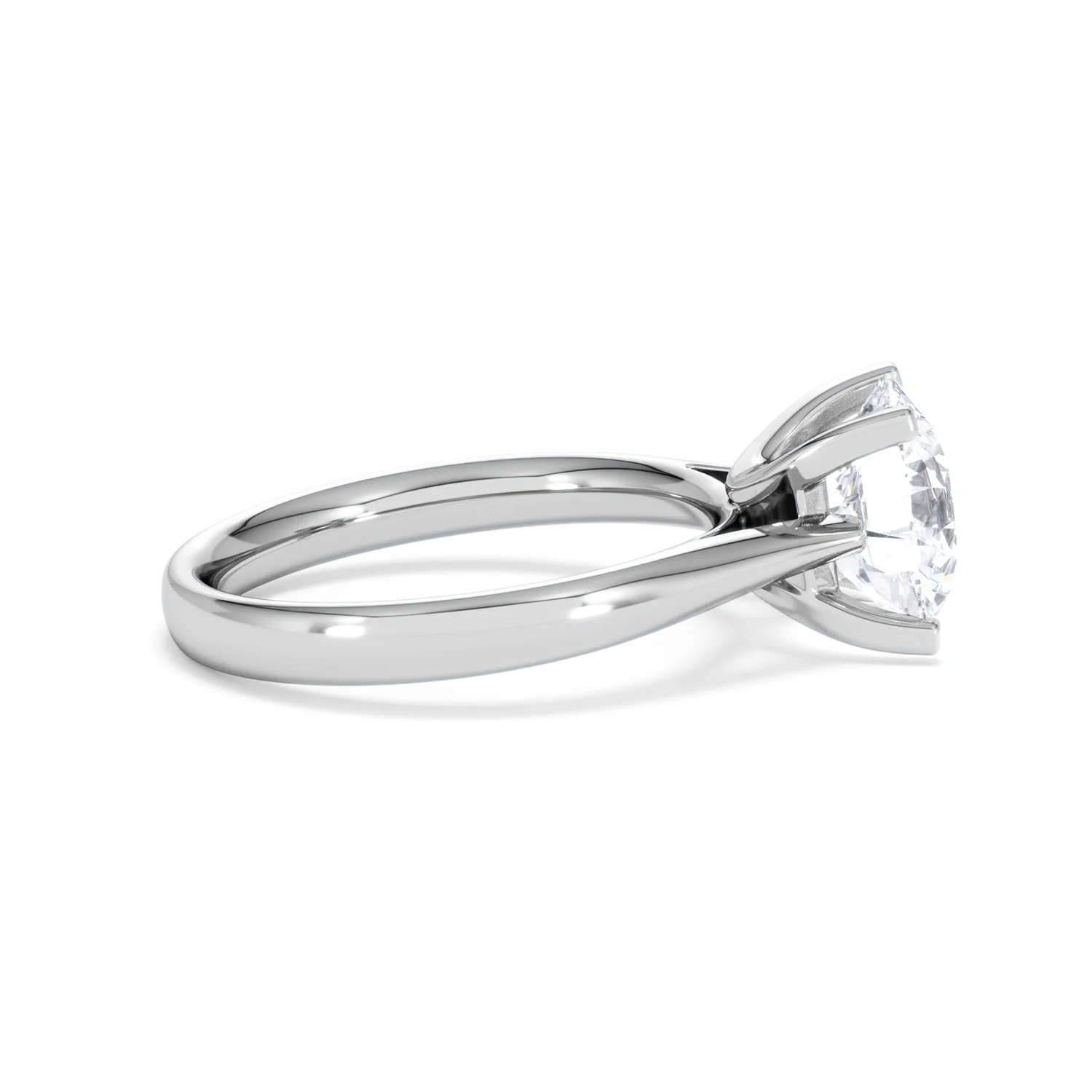 Grace 3.00ct Lab Diamond Round Cut Engagement Ring in 18K White Gold G/VS1 - Image 29