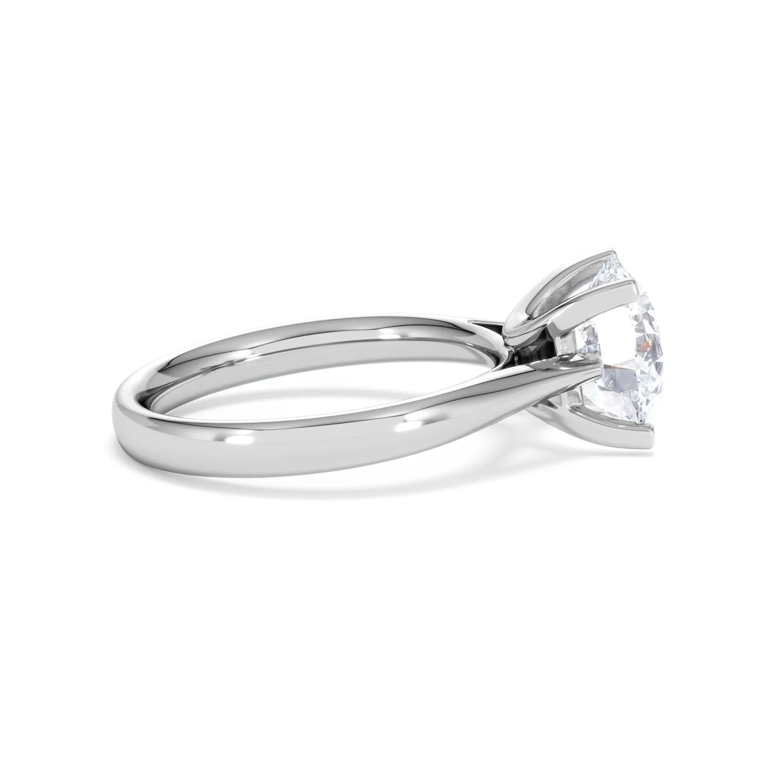 Grace 3.00ct Lab Diamond Round Cut Engagement Ring in 18K White Gold G/VS1 - Image 30