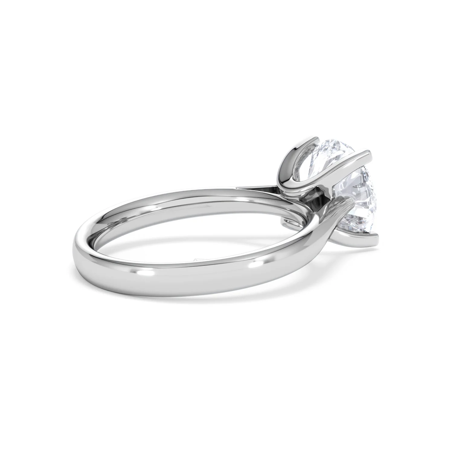 Grace 3.00ct Lab Diamond Round Cut Engagement Ring in 18K White Gold G/VS1 - Image 37