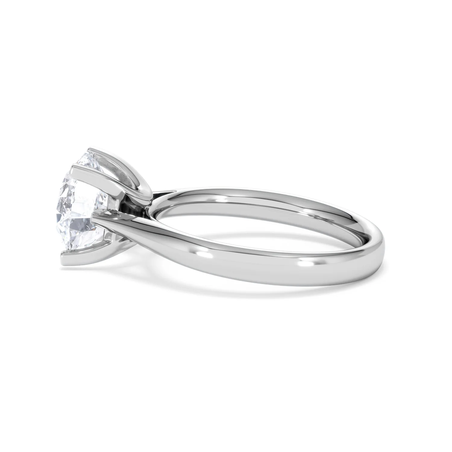 Grace 3.00ct Lab Diamond Round Cut Engagement Ring in 18K White Gold G/VS1 - Image 67