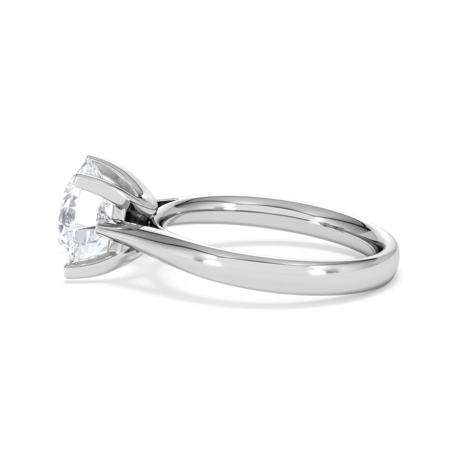 Grace 3.00ct Lab Diamond Round Cut Engagement Ring in 18K White Gold G/VS1 - Image 68