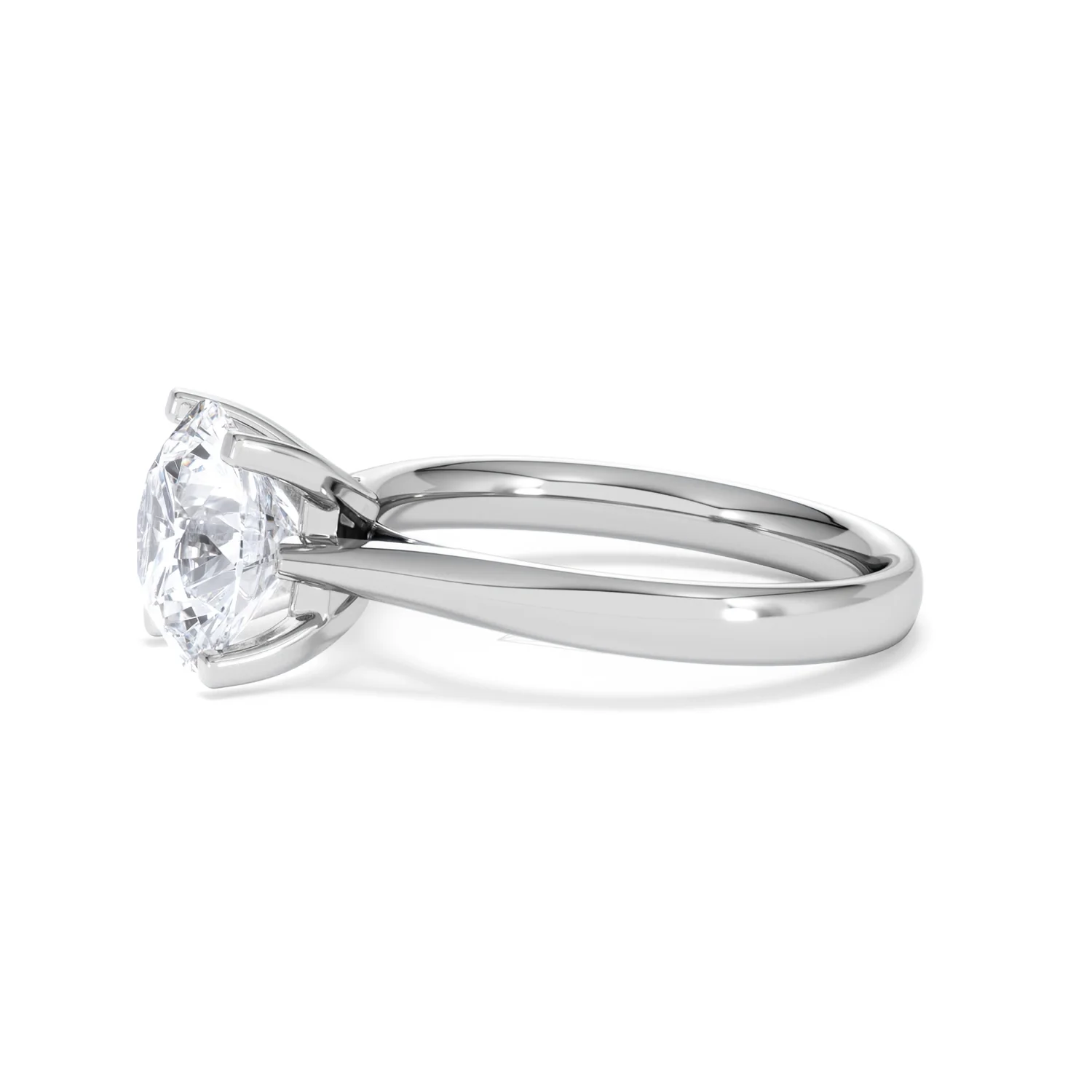 Grace 3.00ct Lab Diamond Round Cut Engagement Ring in 18K White Gold G/VS1 - Image 73
