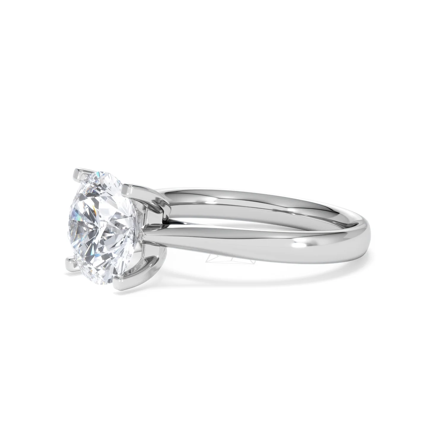 Grace 3.00ct Lab Diamond Round Cut Engagement Ring in 18K White Gold G/VS1 - Image 77
