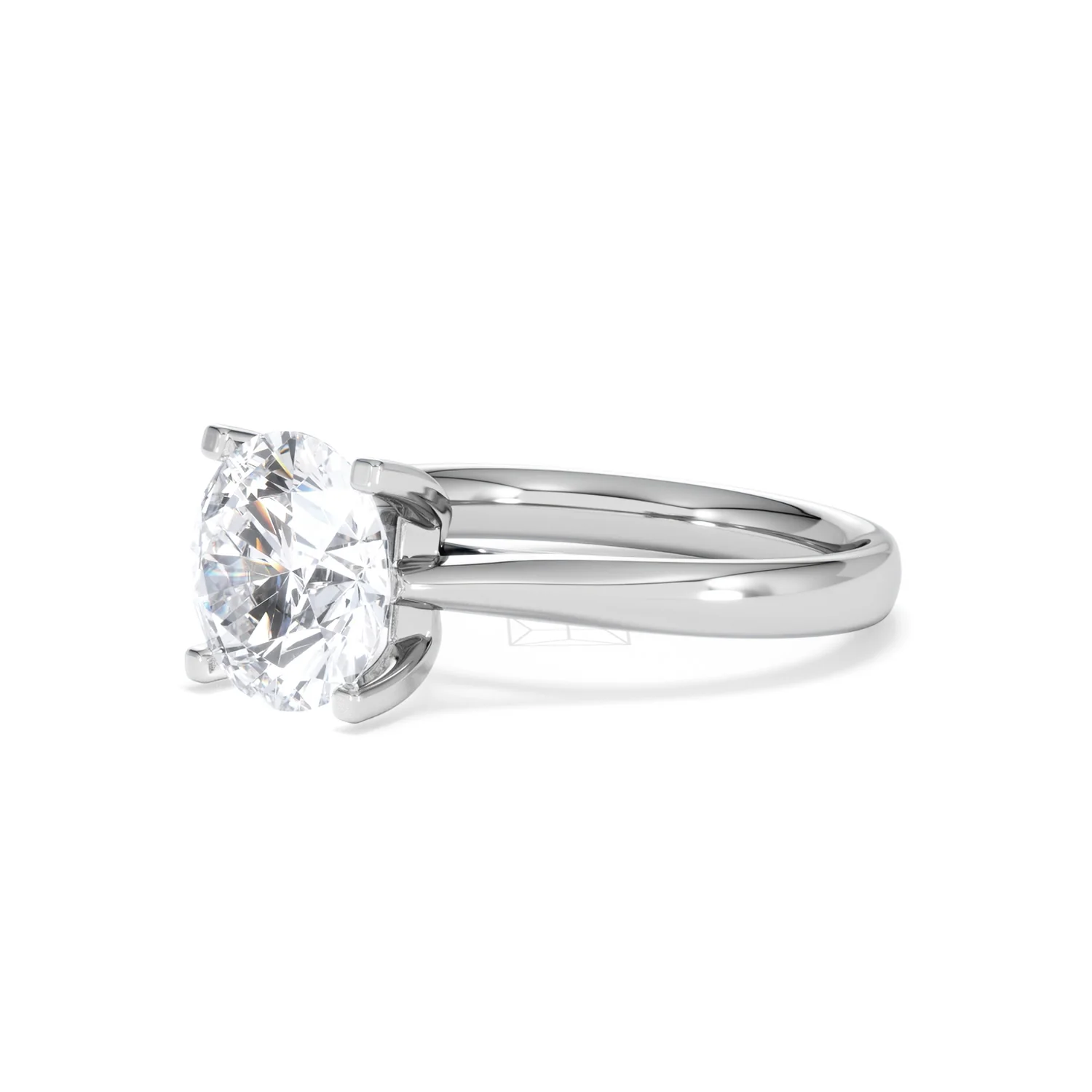 Grace 3.00ct Lab Diamond Round Cut Engagement Ring in 18K White Gold G/VS1 - Image 79