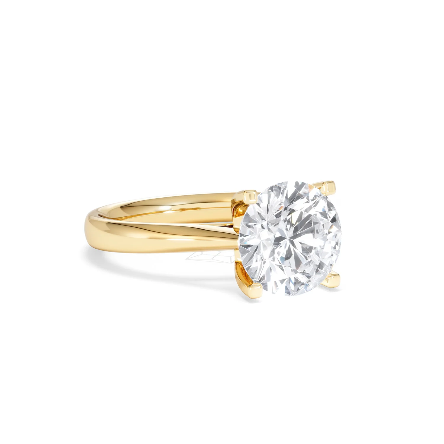 Grace 3.00ct Lab Diamond Round Cut Engagement Ring in 18K Yellow Gold G/VS1 - Image 14