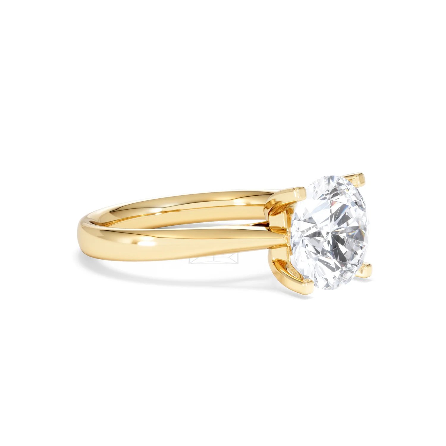Grace 3.00ct Lab Diamond Round Cut Engagement Ring in 18K Yellow Gold G/VS1 - Image 18