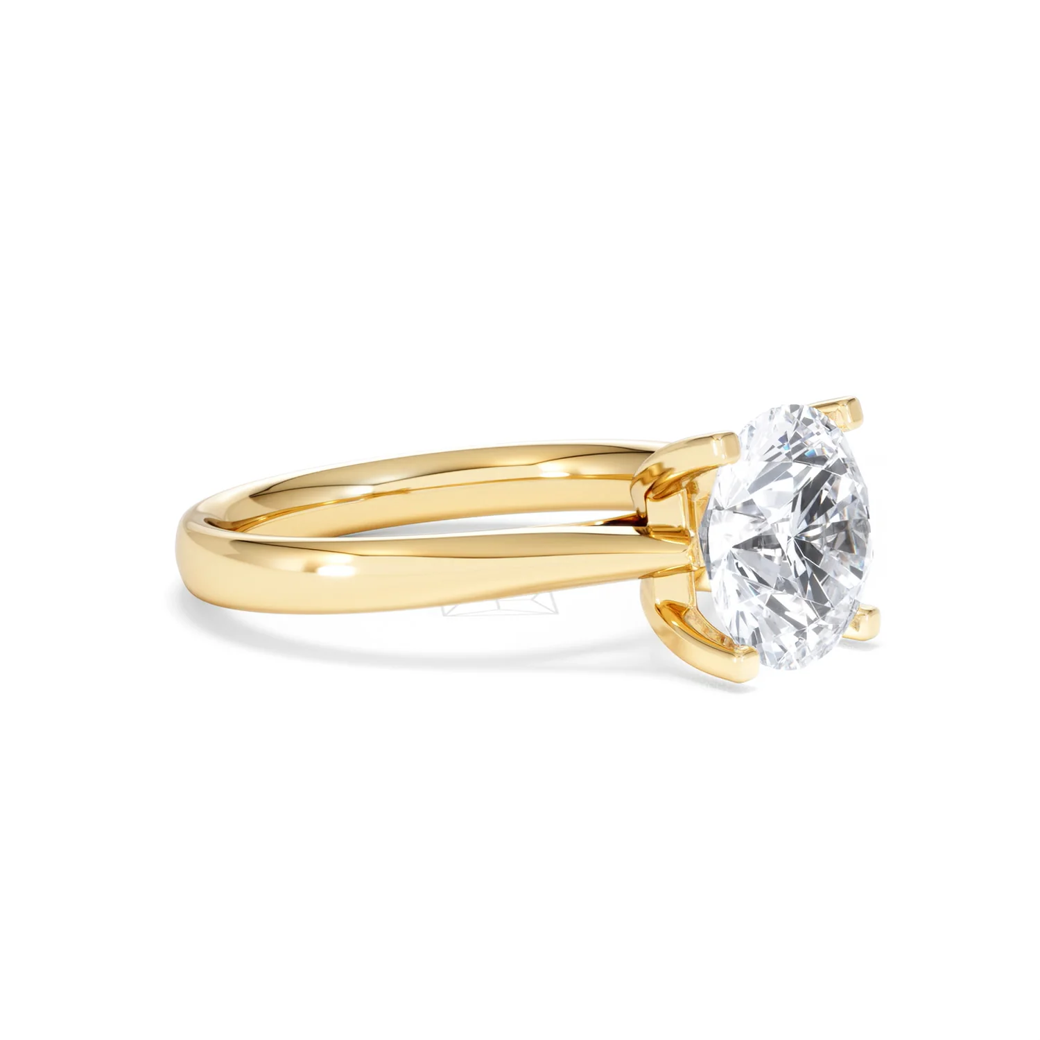 Grace 3.00ct Lab Diamond Round Cut Engagement Ring in 18K Yellow Gold G/VS1 - Image 19