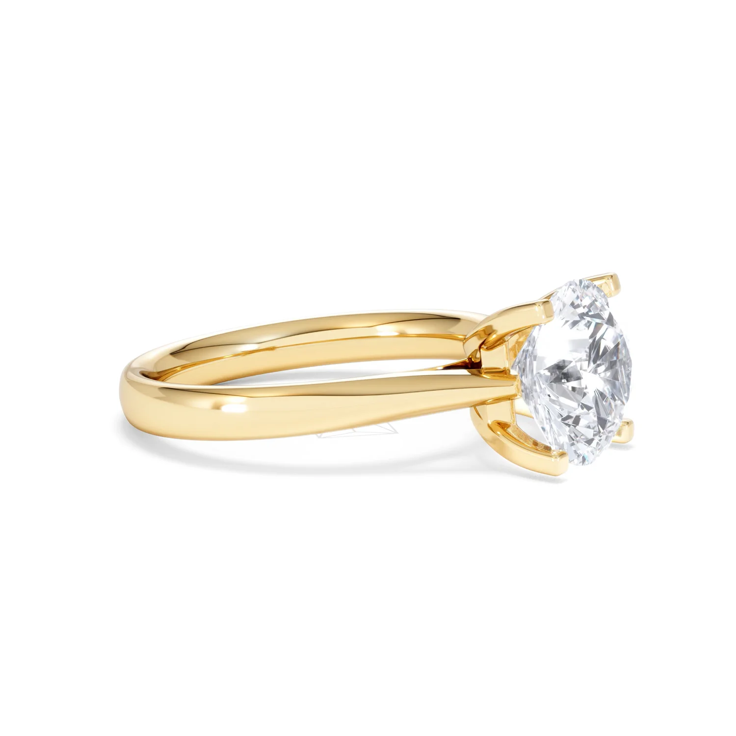Grace 3.00ct Lab Diamond Round Cut Engagement Ring in 18K Yellow Gold G/VS1 - Image 21