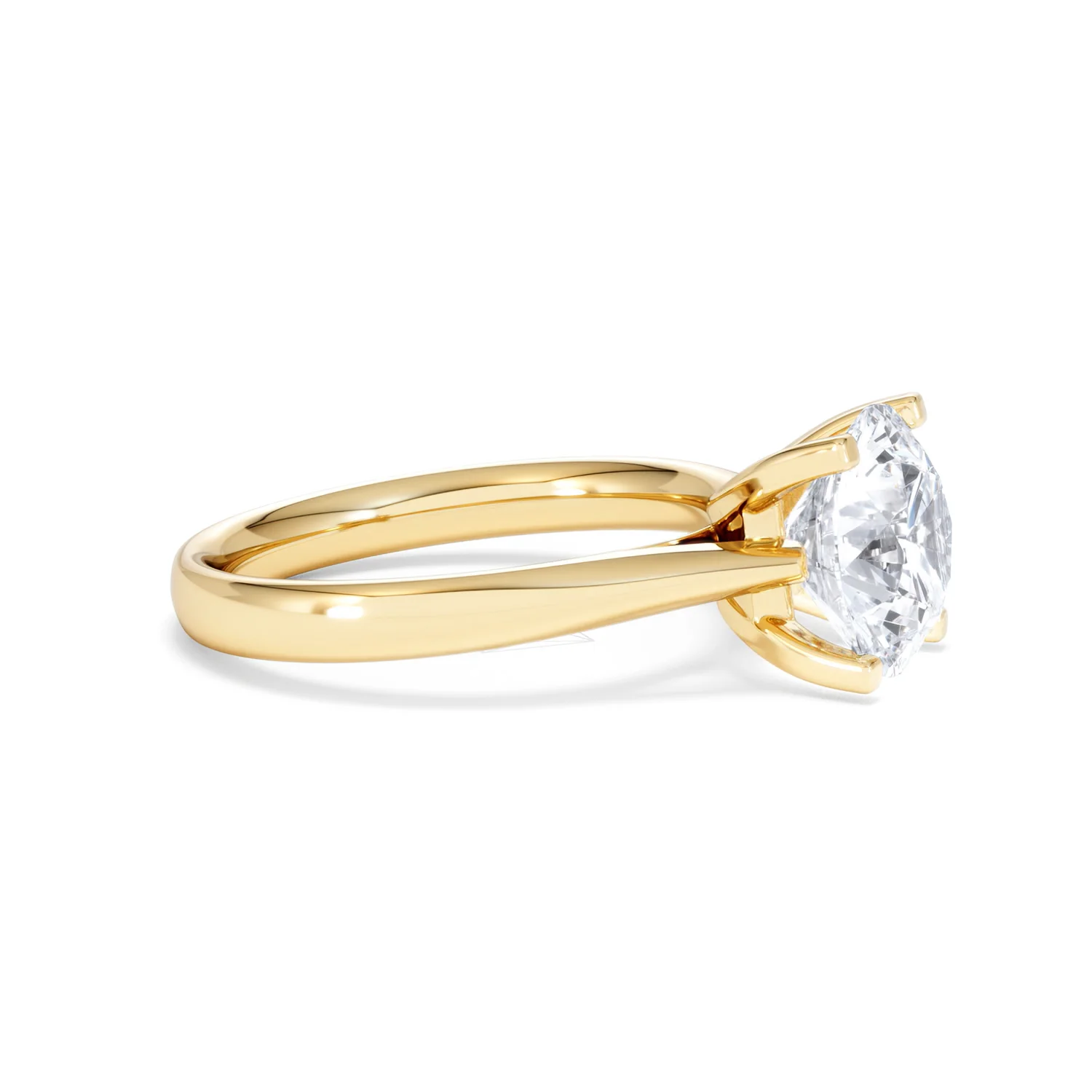 Grace 3.00ct Lab Diamond Round Cut Engagement Ring in 18K Yellow Gold G/VS1 - Image 23