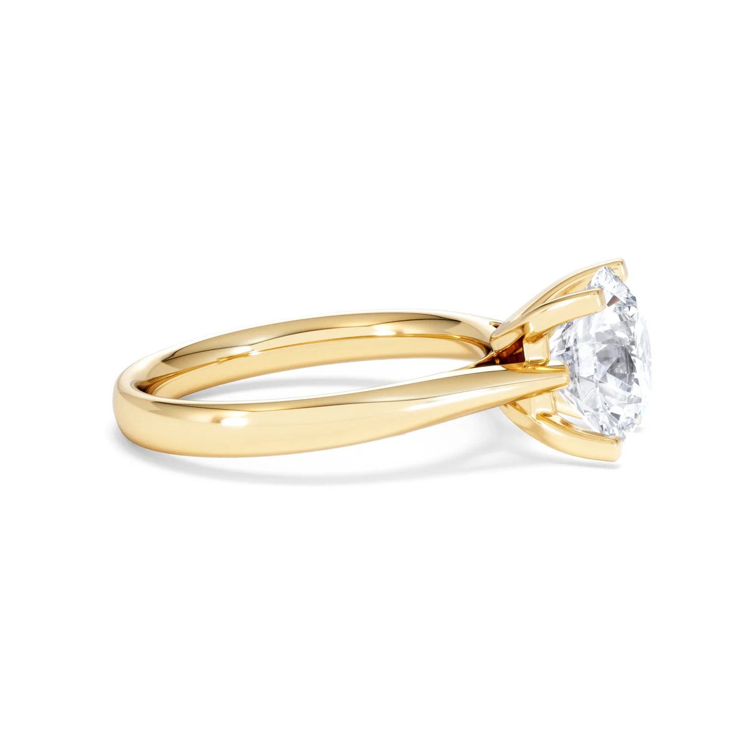 Grace 3.00ct Lab Diamond Round Cut Engagement Ring in 18K Yellow Gold G/VS1 - Image 25