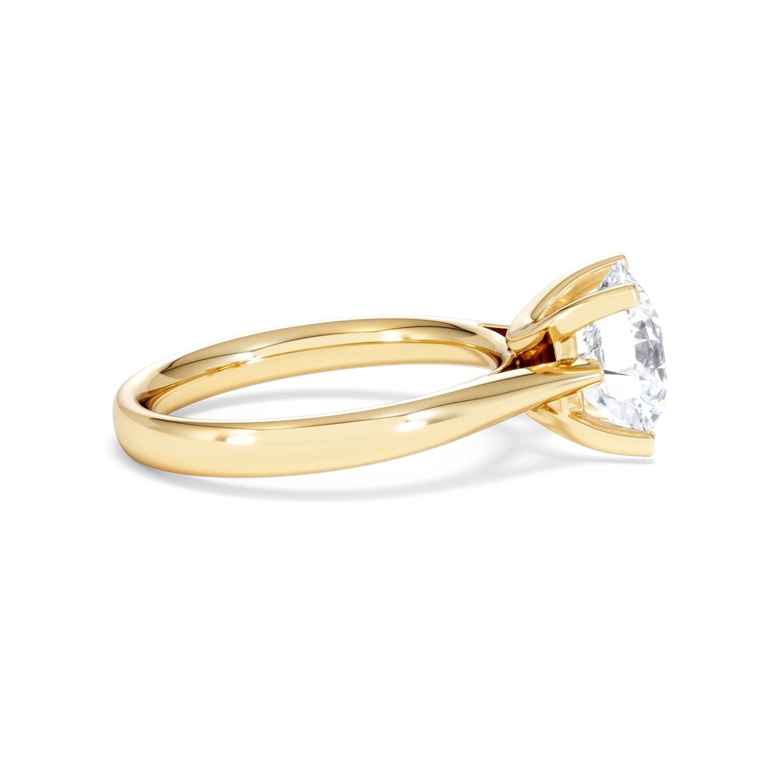 Grace 3.00ct Lab Diamond Round Cut Engagement Ring in 18K Yellow Gold G/VS1 - Image 28