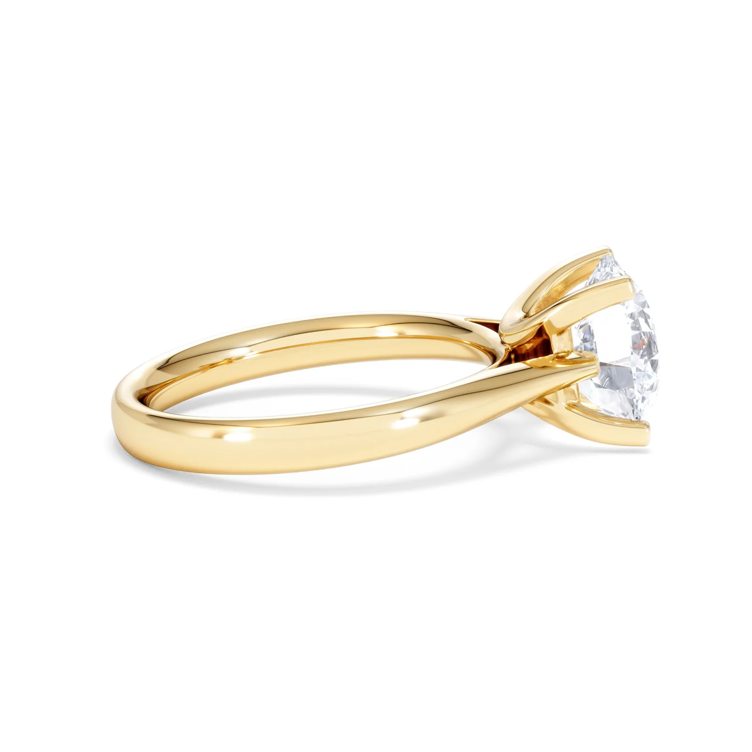 Grace 3.00ct Lab Diamond Round Cut Engagement Ring in 18K Yellow Gold G/VS1 - Image 29