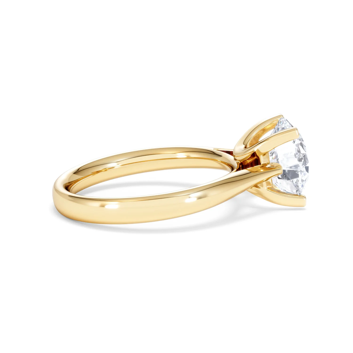 Grace 3.00ct Lab Diamond Round Cut Engagement Ring in 18K Yellow Gold G/VS1 - Image 30