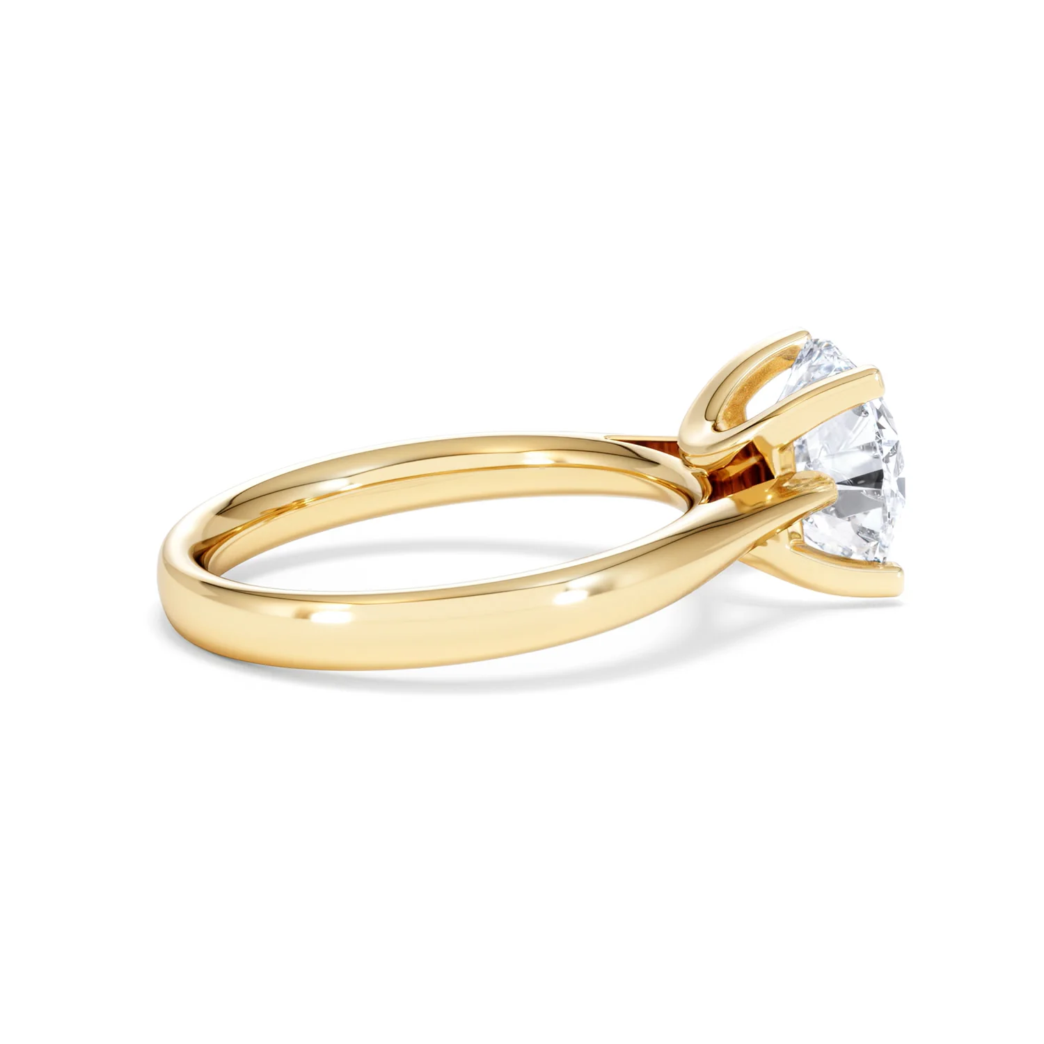 Grace 3.00ct Lab Diamond Round Cut Engagement Ring in 18K Yellow Gold G/VS1 - Image 32