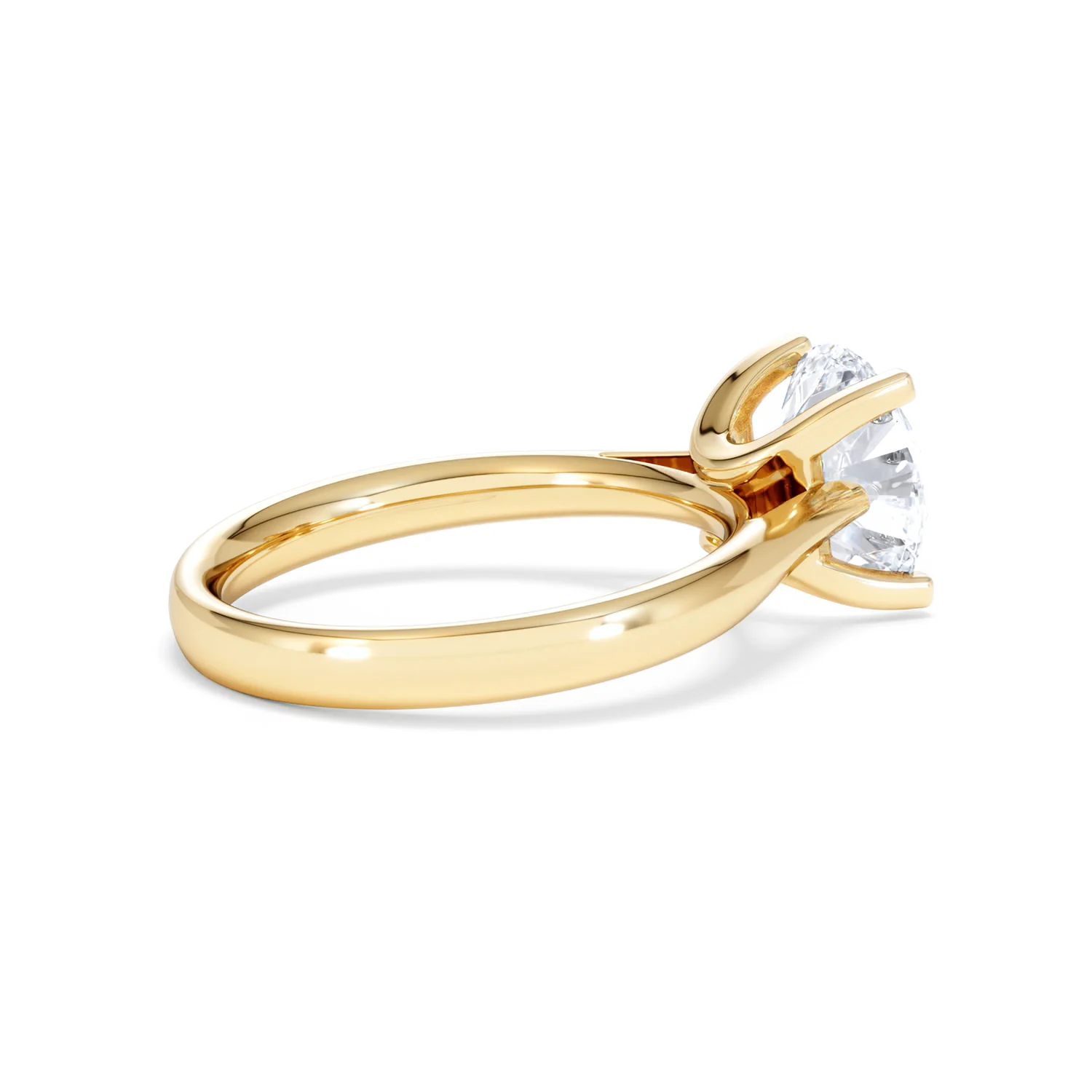 Grace 3.00ct Lab Diamond Round Cut Engagement Ring in 18K Yellow Gold G/VS1 - Image 34