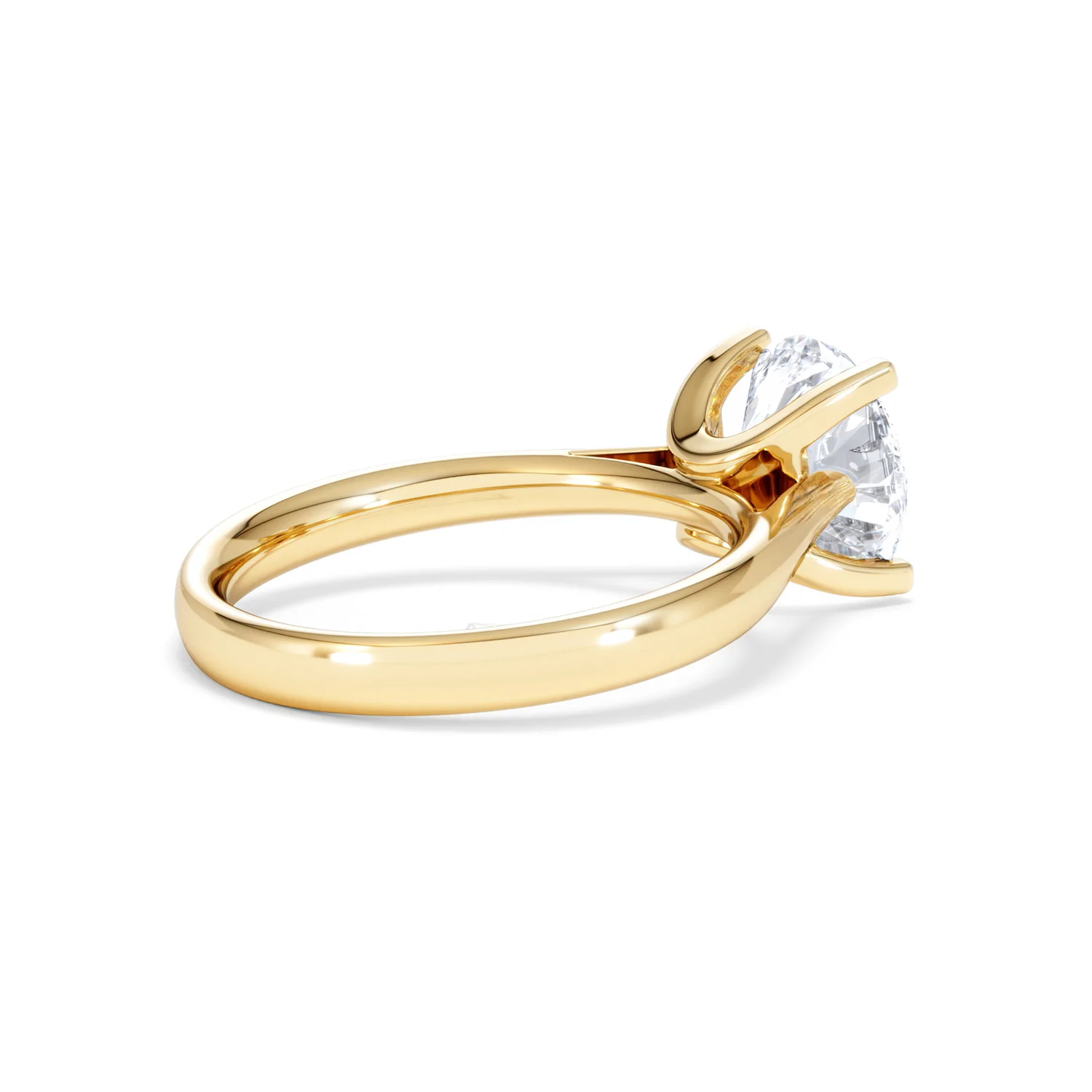 Grace 3.00ct Lab Diamond Round Cut Engagement Ring in 18K Yellow Gold G/VS1 - Image 36