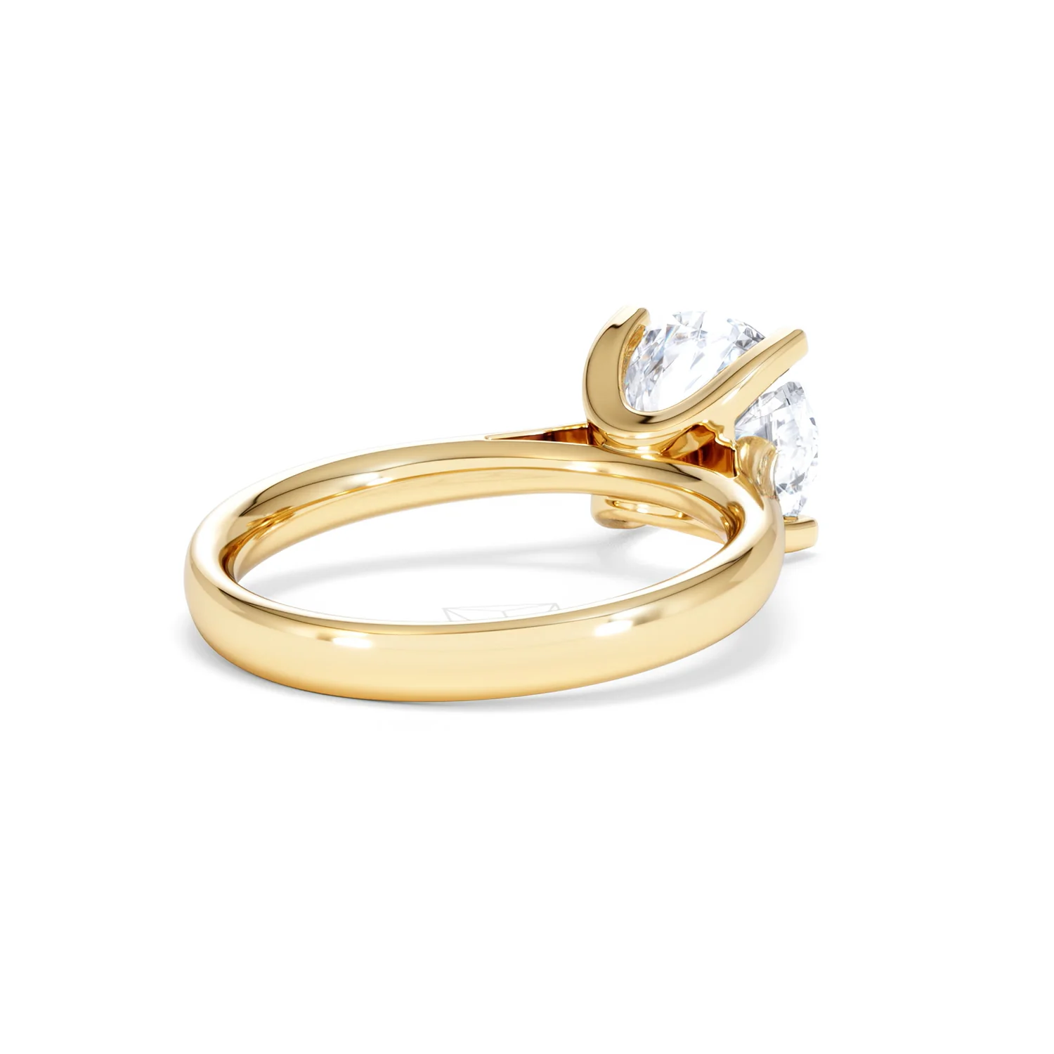 Grace 3.00ct Lab Diamond Round Cut Engagement Ring in 18K Yellow Gold G/VS1 - Image 40