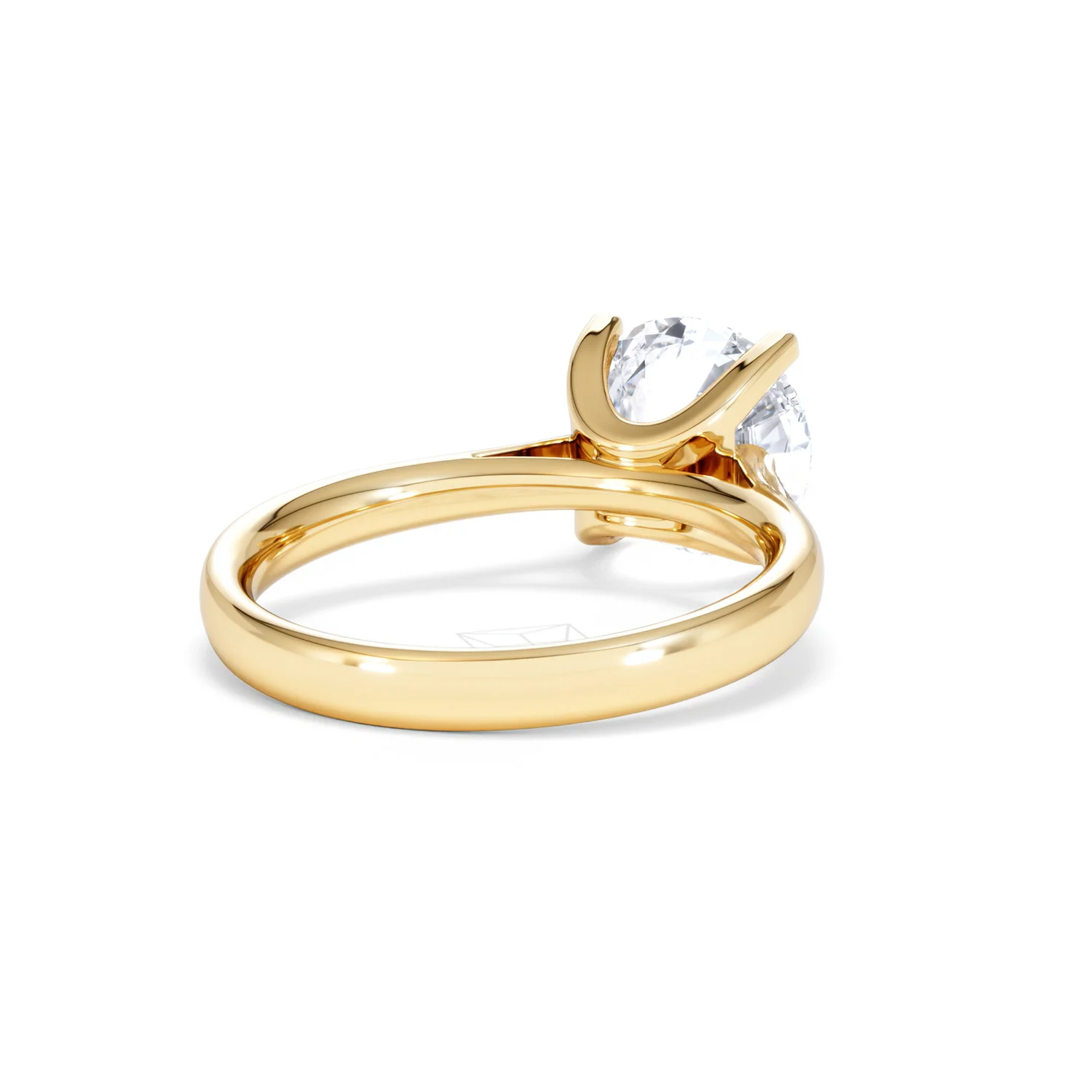 Grace 3.00ct Lab Diamond Round Cut Engagement Ring in 18K Yellow Gold G/VS1 - Image 42