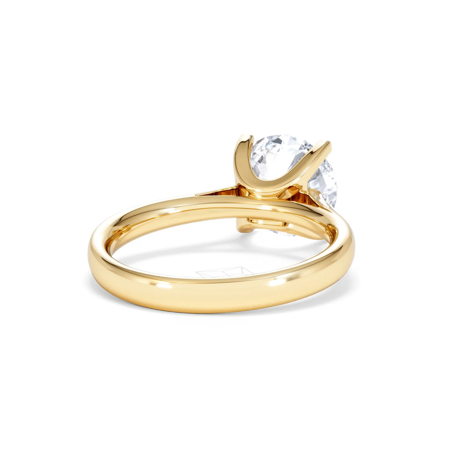 Grace 3.00ct Lab Diamond Round Cut Engagement Ring in 18K Yellow Gold G/VS1 - Image 43