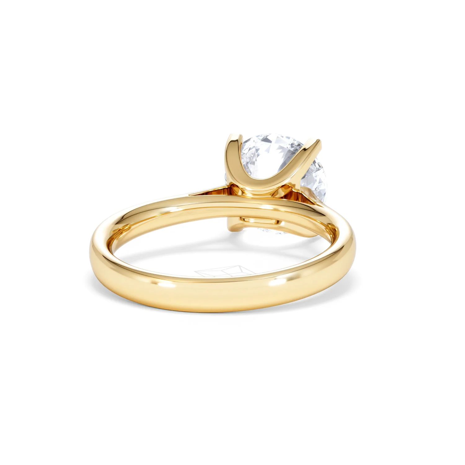 Grace 3.00ct Lab Diamond Round Cut Engagement Ring in 18K Yellow Gold G/VS1 - Image 44