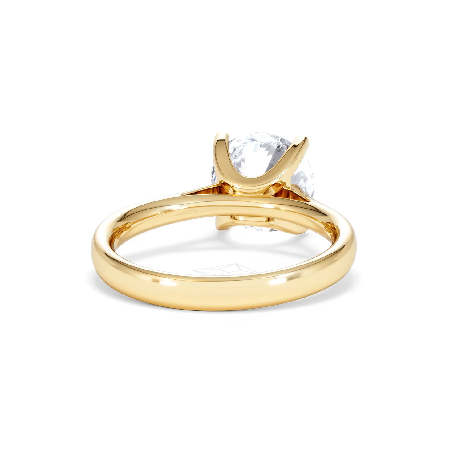 Grace 3.00ct Lab Diamond Round Cut Engagement Ring in 18K Yellow Gold G/VS1 - Image 45