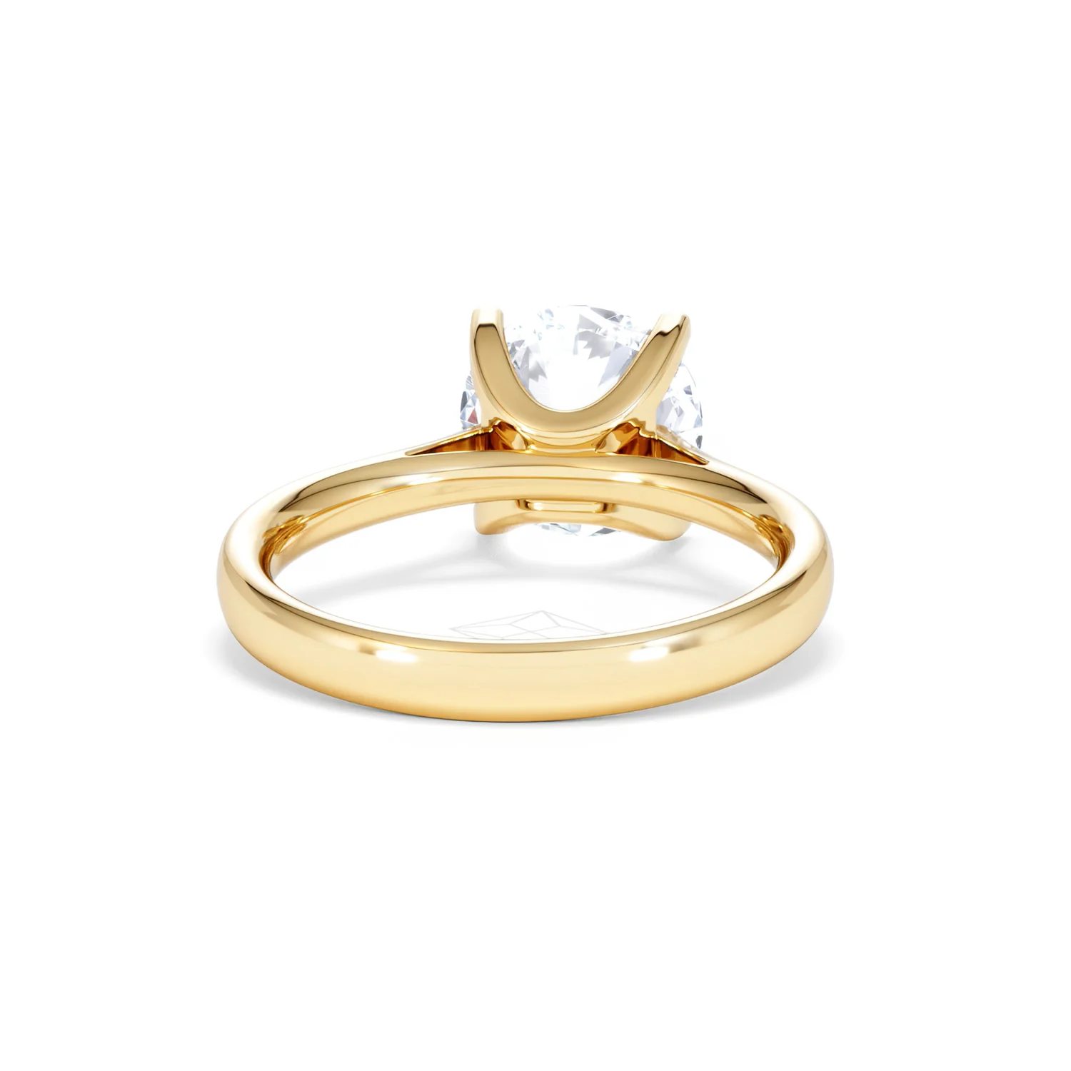 Grace 3.00ct Lab Diamond Round Cut Engagement Ring in 18K Yellow Gold G/VS1 - Image 46