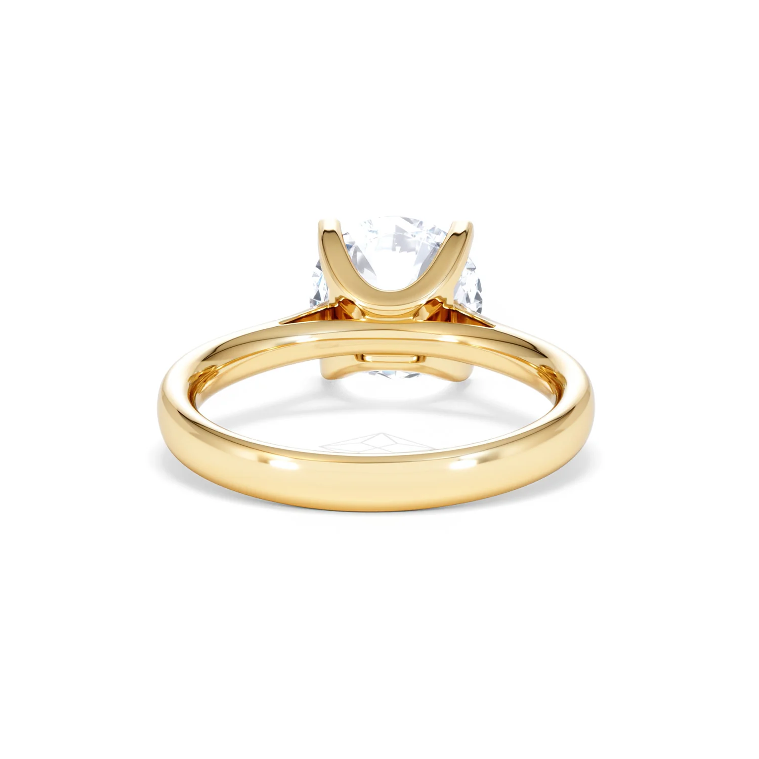 Grace 3.00ct Lab Diamond Round Cut Engagement Ring in 18K Yellow Gold G/VS1 - Image 47