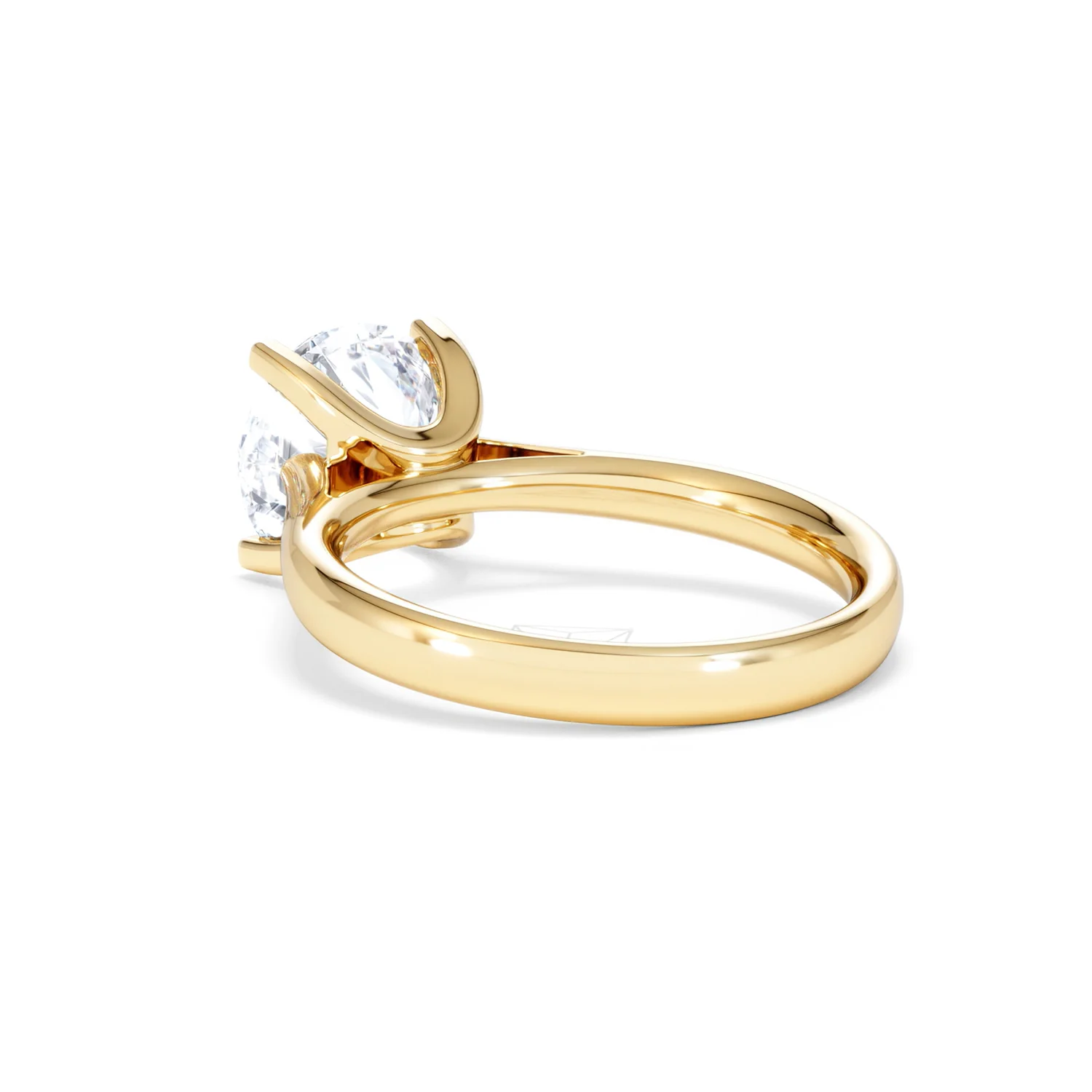 Grace 3.00ct Lab Diamond Round Cut Engagement Ring in 18K Yellow Gold G/VS1 - Image 56