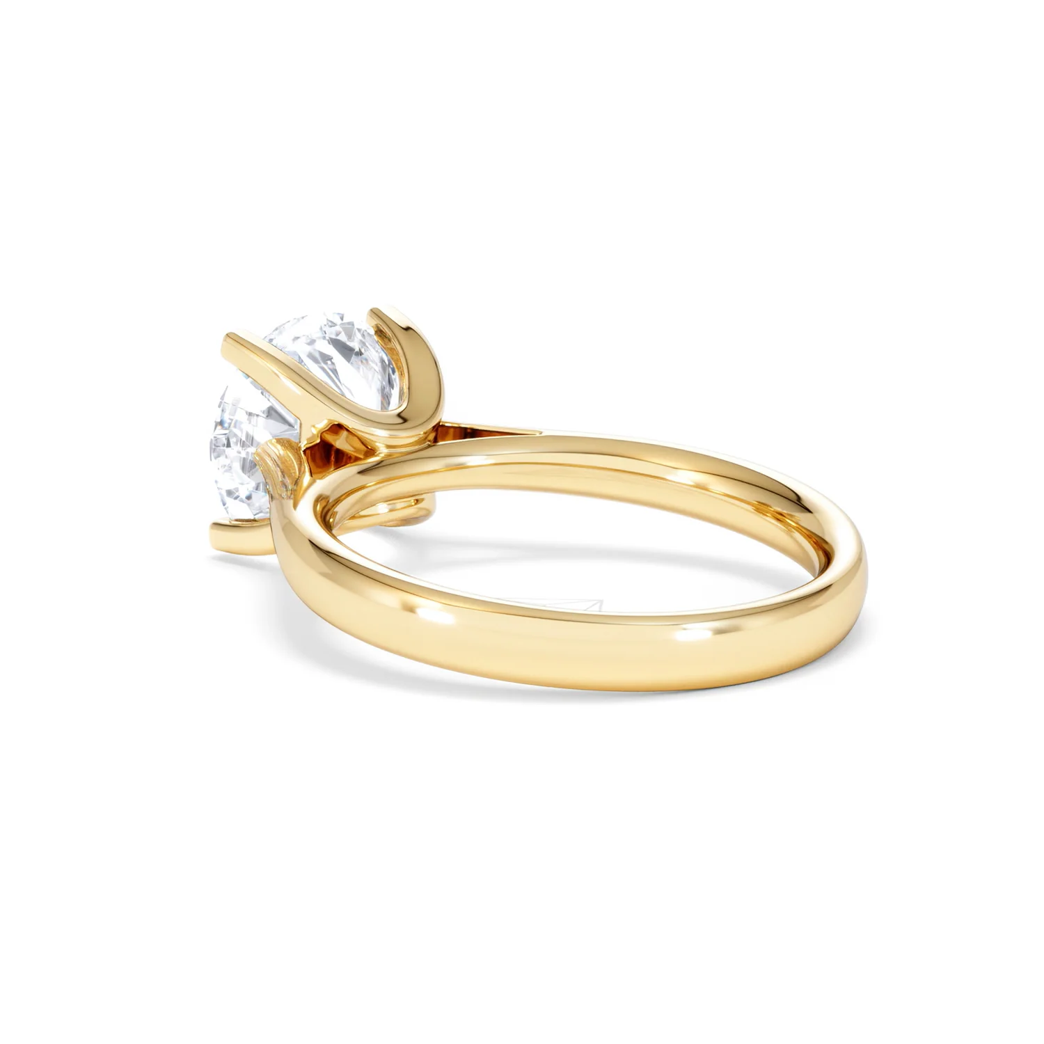 Grace 3.00ct Lab Diamond Round Cut Engagement Ring in 18K Yellow Gold G/VS1 - Image 57