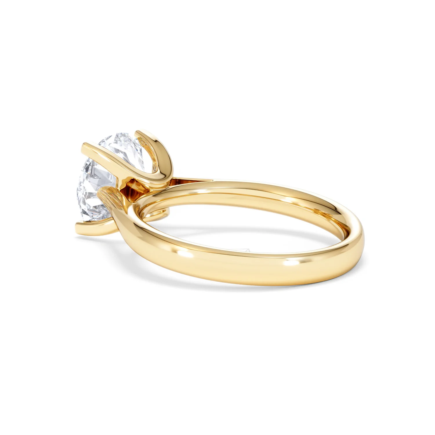 Grace 3.00ct Lab Diamond Round Cut Engagement Ring in 18K Yellow Gold G/VS1 - Image 59