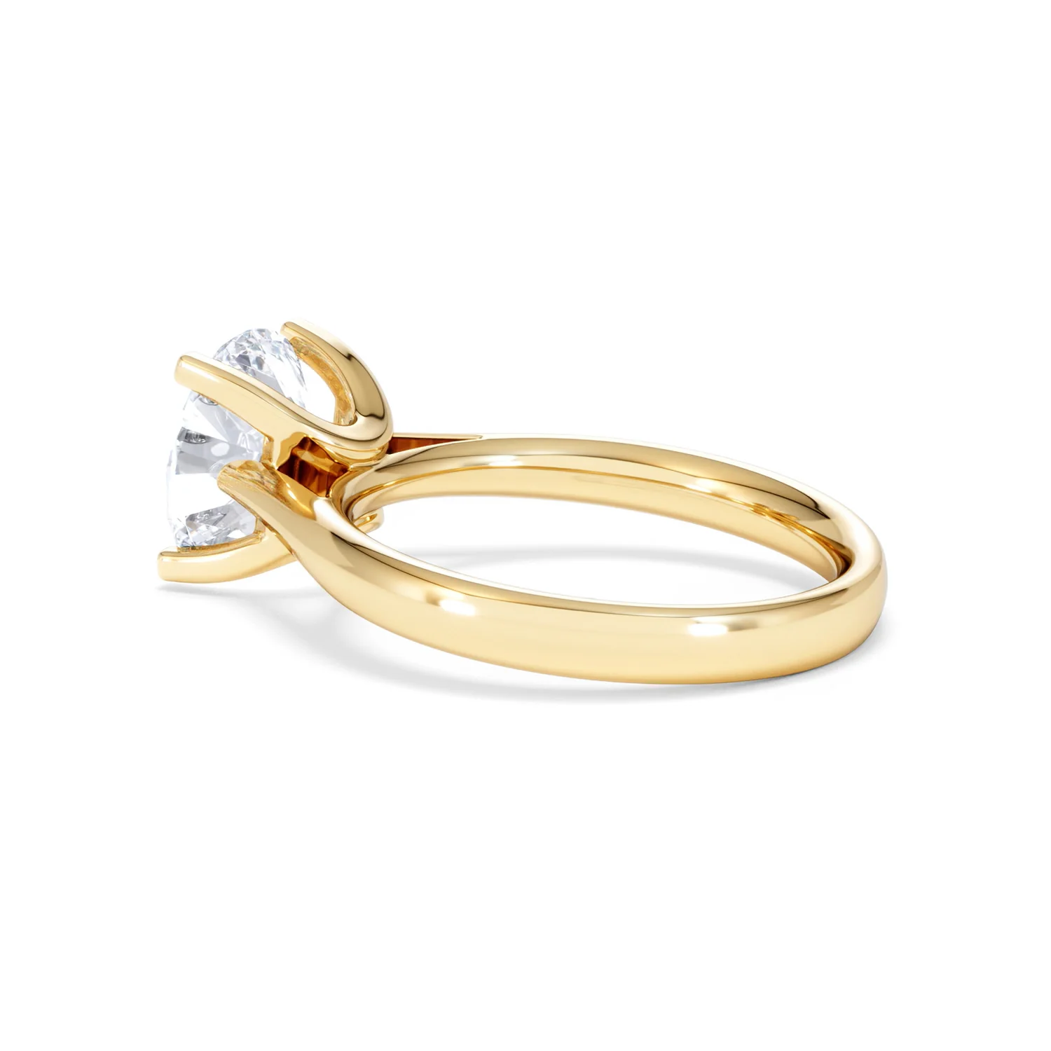 Grace 3.00ct Lab Diamond Round Cut Engagement Ring in 18K Yellow Gold G/VS1 - Image 61