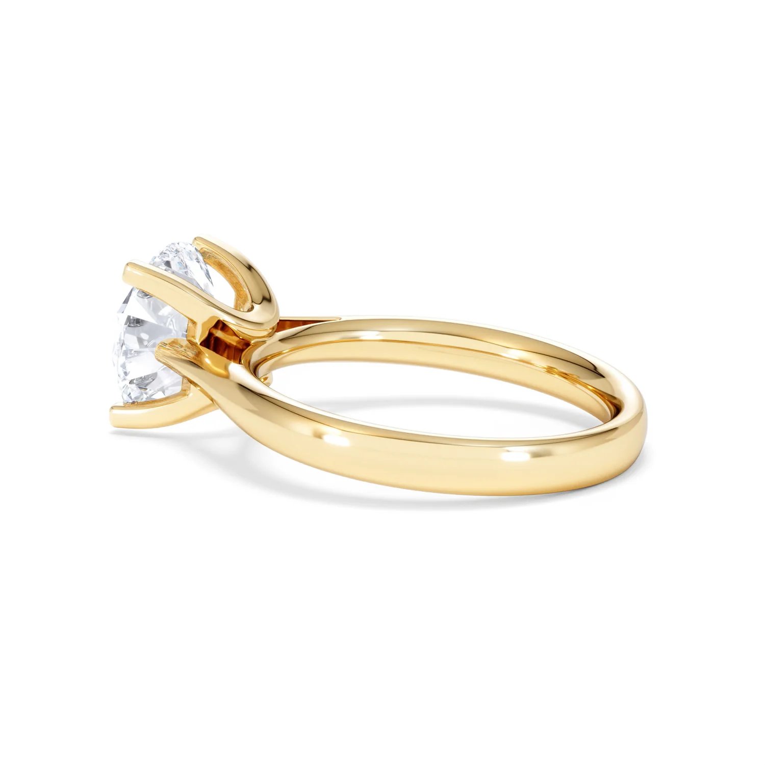 Grace 3.00ct Lab Diamond Round Cut Engagement Ring in 18K Yellow Gold G/VS1 - Image 62