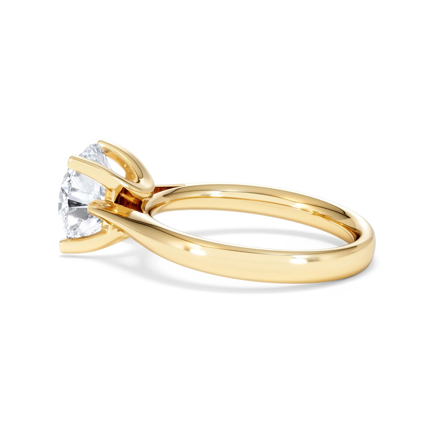 Grace 3.00ct Lab Diamond Round Cut Engagement Ring in 18K Yellow Gold G/VS1 - Image 64