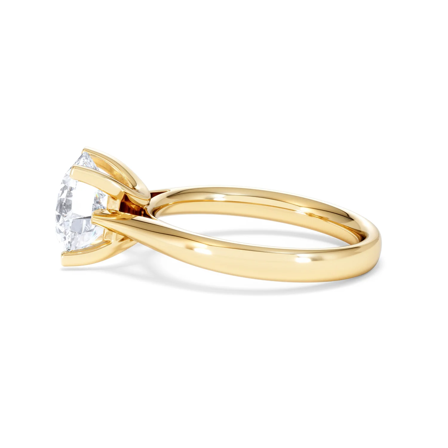 Grace 3.00ct Lab Diamond Round Cut Engagement Ring in 18K Yellow Gold G/VS1 - Image 67