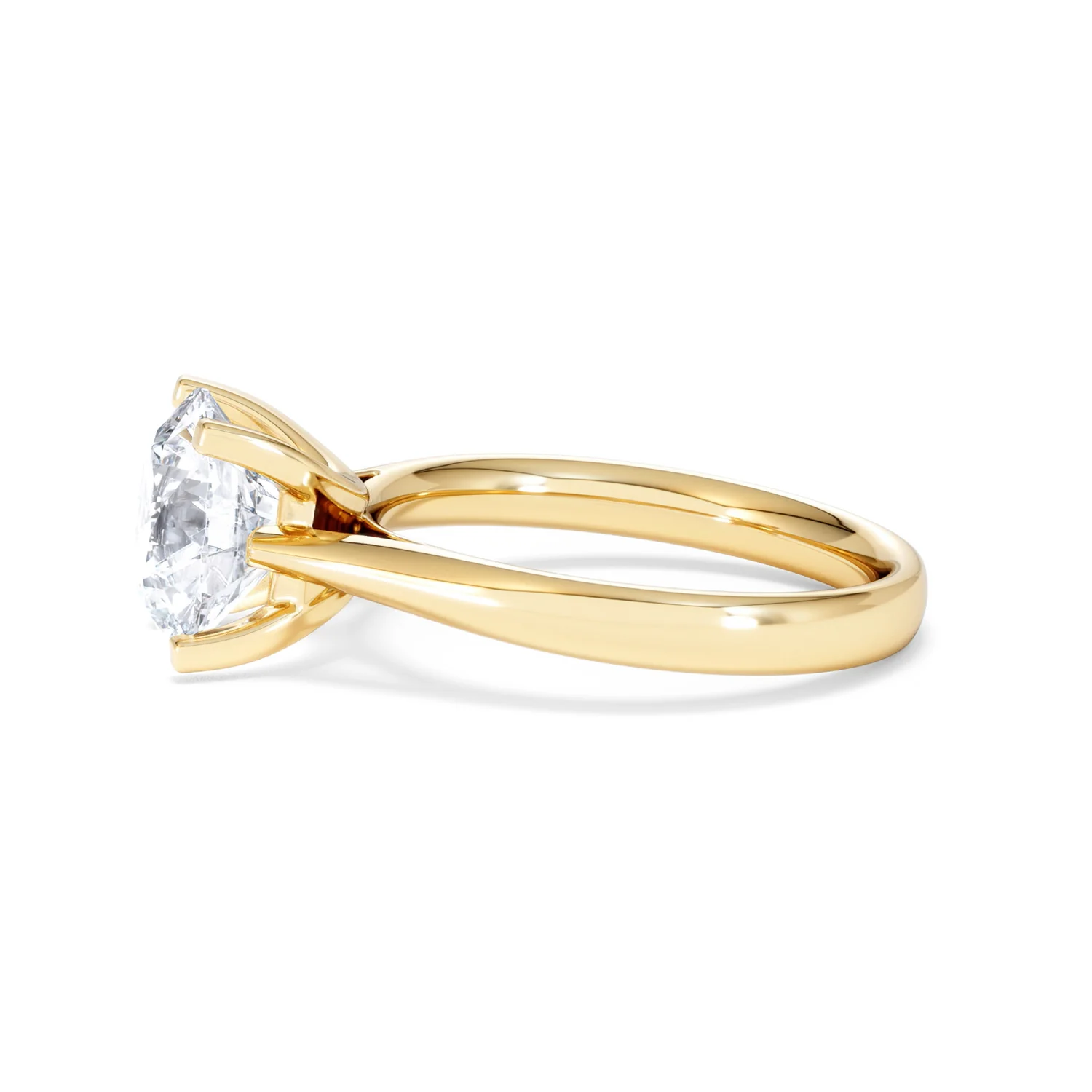 Grace 3.00ct Lab Diamond Round Cut Engagement Ring in 18K Yellow Gold G/VS1 - Image 70