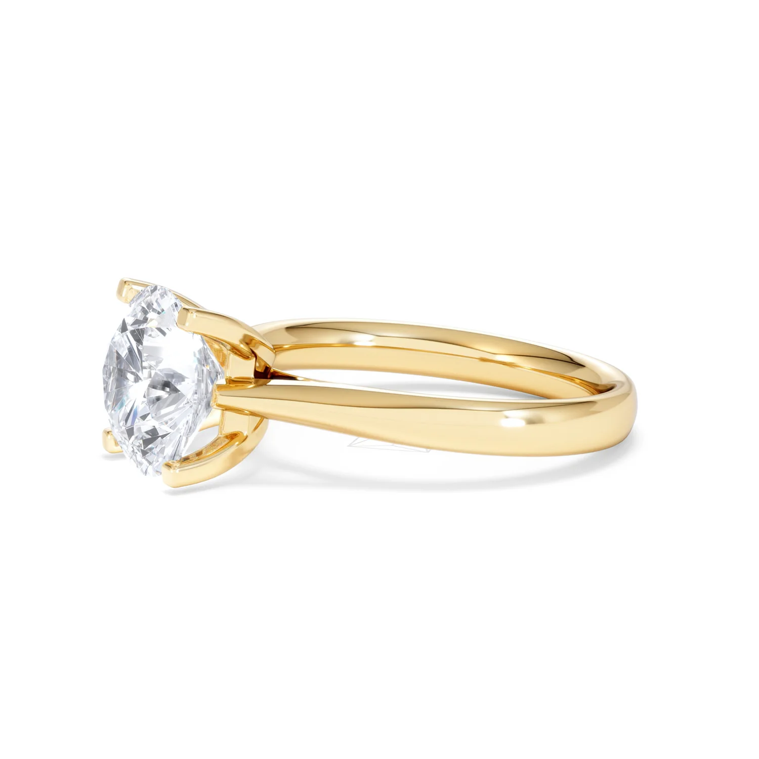 Grace 3.00ct Lab Diamond Round Cut Engagement Ring in 18K Yellow Gold G/VS1 - Image 74