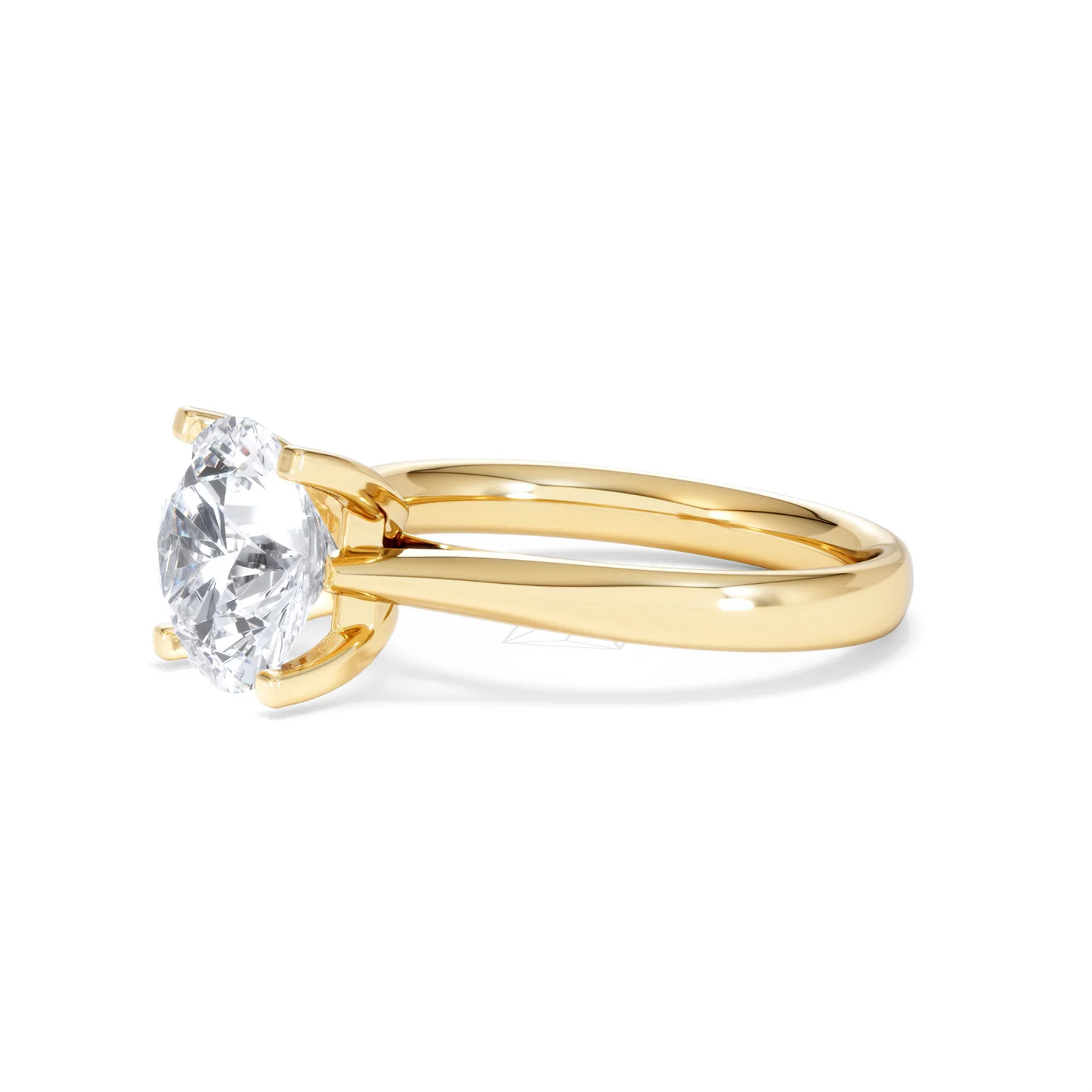 Grace 3.00ct Lab Diamond Round Cut Engagement Ring in 18K Yellow Gold G/VS1 - Image 75