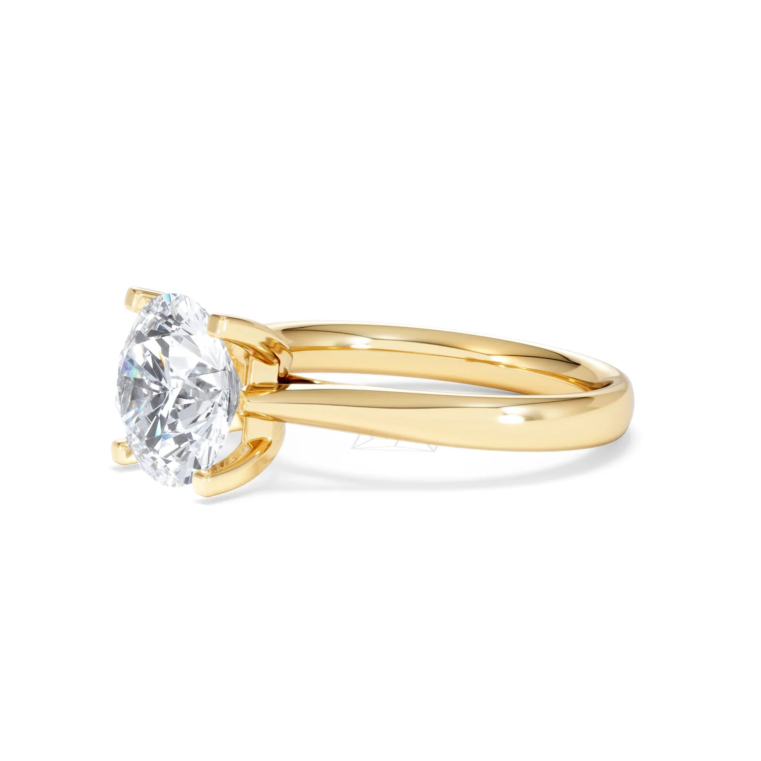 Grace 3.00ct Lab Diamond Round Cut Engagement Ring in 18K Yellow Gold G/VS1 - Image 76