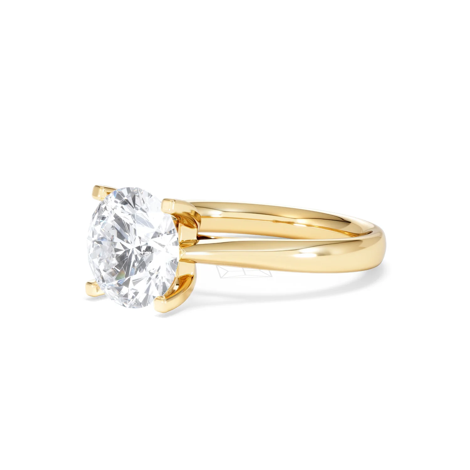 Grace 3.00ct Lab Diamond Round Cut Engagement Ring in 18K Yellow Gold G/VS1 - Image 79