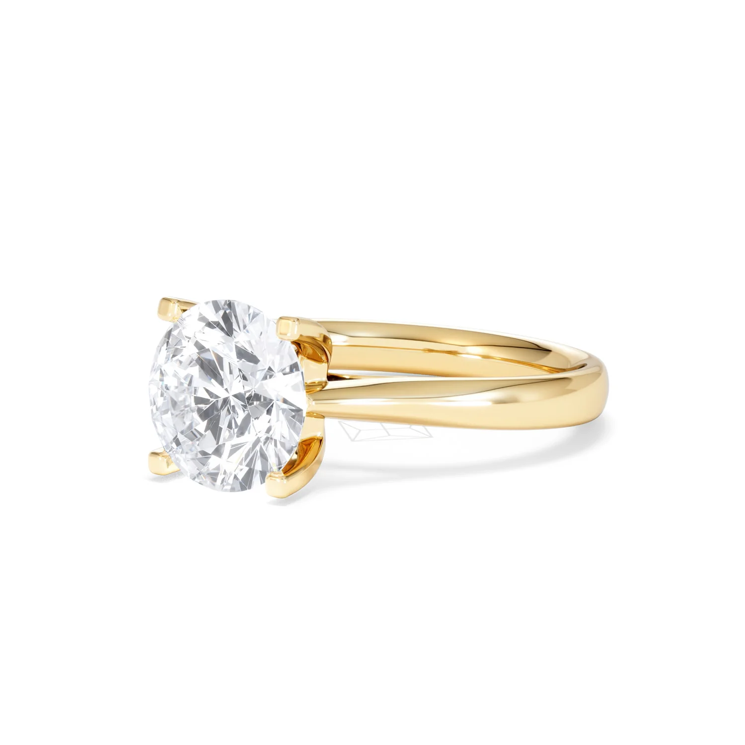 Grace 3.00ct Lab Diamond Round Cut Engagement Ring in 18K Yellow Gold G/VS1 - Image 80