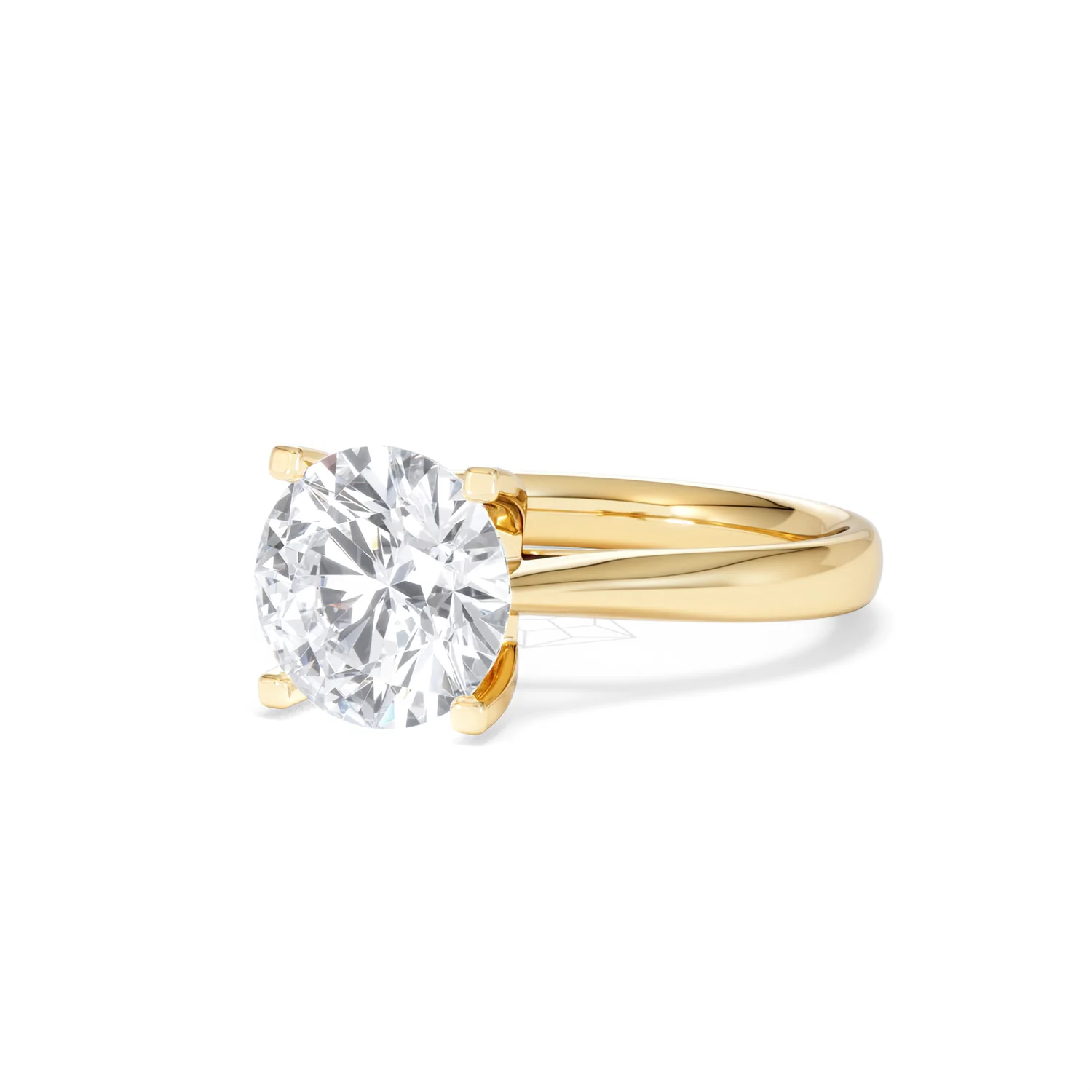 Grace 3.00ct Lab Diamond Round Cut Engagement Ring in 18K Yellow Gold G/VS1 - Image 82