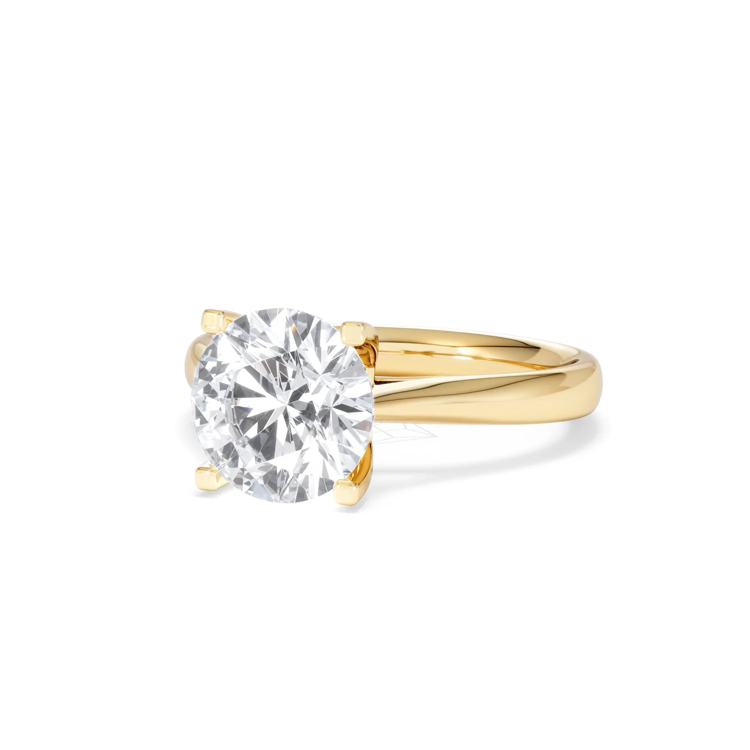 Grace 3.00ct Lab Diamond Round Cut Engagement Ring in 18K Yellow Gold G/VS1 - Image 83