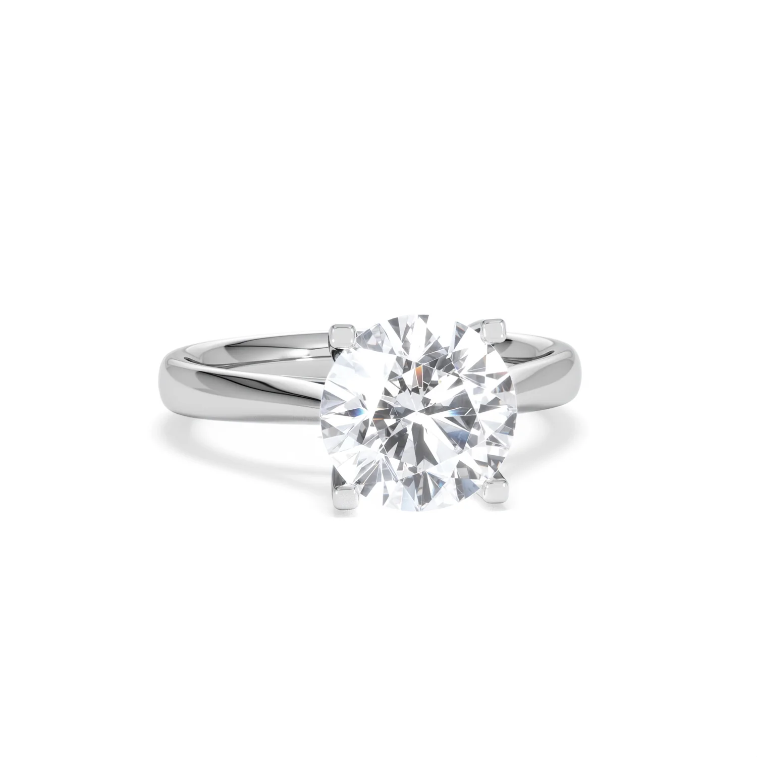 Grace 3.00ct Lab Diamond Round Cut Engagement Ring in Platinum G/VS1 - Image 11